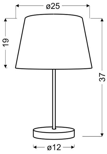 Lampa stołowa Pablo 1x60W E27  pomarańczowy