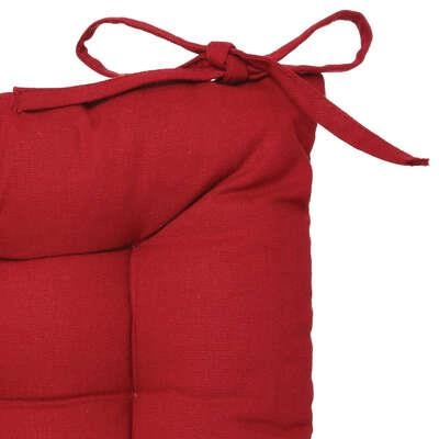 Poduszka na krzesło kwadratowa pikowana Atmosphera 38x38 czerwona do jadalni