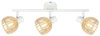 Lampa sufitowa Atarri listwa 3x25W E14  biały+drewno