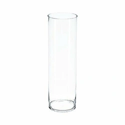 Wazon szklany Cylinder 50 cm transparentny na kwiaty do salonu