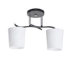 Lampa sufitowa Esnyr chromowy+czarny  2x40 E27 klosz biały