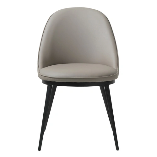 Krzesło tapicerowane Nirro ekoskóra taupe nowoczesne do jadalni i salonu