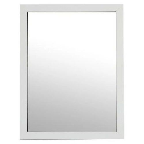 Lustro do przedpokoju First prostokątne białe wiszące nowoczesne 34x44cm 5five