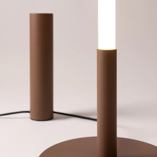 Lampa stojąca do salonu TRANG nowoczesna LED brązowa 3000K