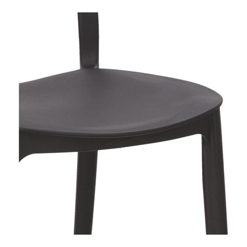 Krzesło ogrodowe Plasta czarne 5five simply smart z polipropylenu łatwe w czyszczeniu sztaplowane