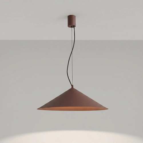 Lampa wisząca FINT LED brązowa regulowana do salonu nad stół