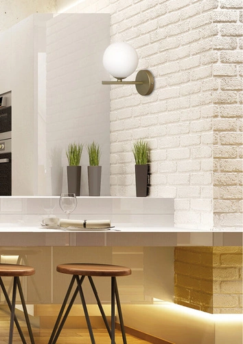 Kinkiet ścienny Kama nowoczesny szklano-mosiężny do sypialni i salonu CANDELLUX LIGHTING