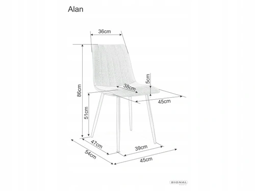 Krzesło Lana velvet szare welurowe do jadalni i kuchni Intesi