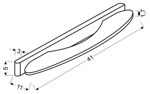 Kinkiet ścienny LED Nike 41 chrom nowoczesny do łazienki i nad lustro 41 cm CANDELLUX