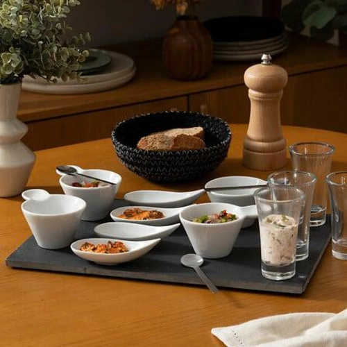 Zestaw do przekąsek łupek 17-częściowy