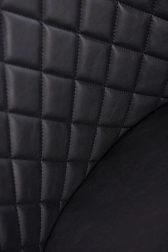 Krzesło tapicerowane Rox czarne ekoskóra z podłokietnikami do jadalni i kuchni Intesi