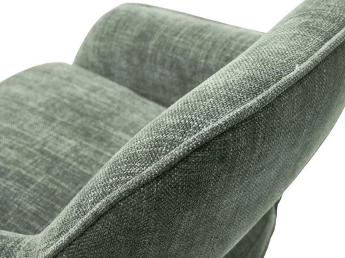 Hoker Cowley zielony regulowany z oparciem do kuchni na czarnej nodze