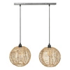 Lampa wisząca kula Rana 2 boho z trzciny do salonu i jadalni Atmosphera 50 cm
