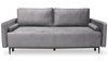 Sofa rozkładana Arosa z funkcją spania do salonu, 2-osobowa, aksamitna szara ciemna Intesi