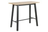 Stół barowy Chara do kuchni i jadalni, nowoczesny dąb naturalny i czarne nogi, 117 cm Actona