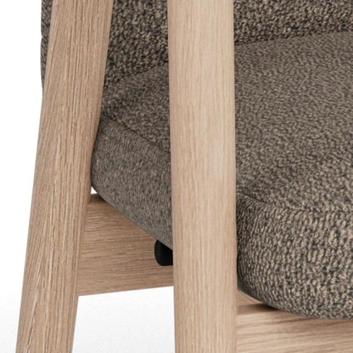 Krzesło Calvin Actona tapicerowane do jadalni skandynawskie z podłokietnikiem