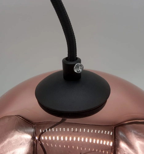 Lampa wisząca kula szklana MIRROR GLOW S chrom 25cm do salonu i nad stół