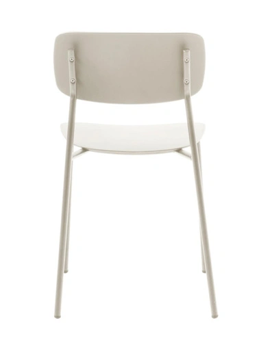 Krzesło Kirkland do jadalni nowoczesne z tworzywa beżowe
