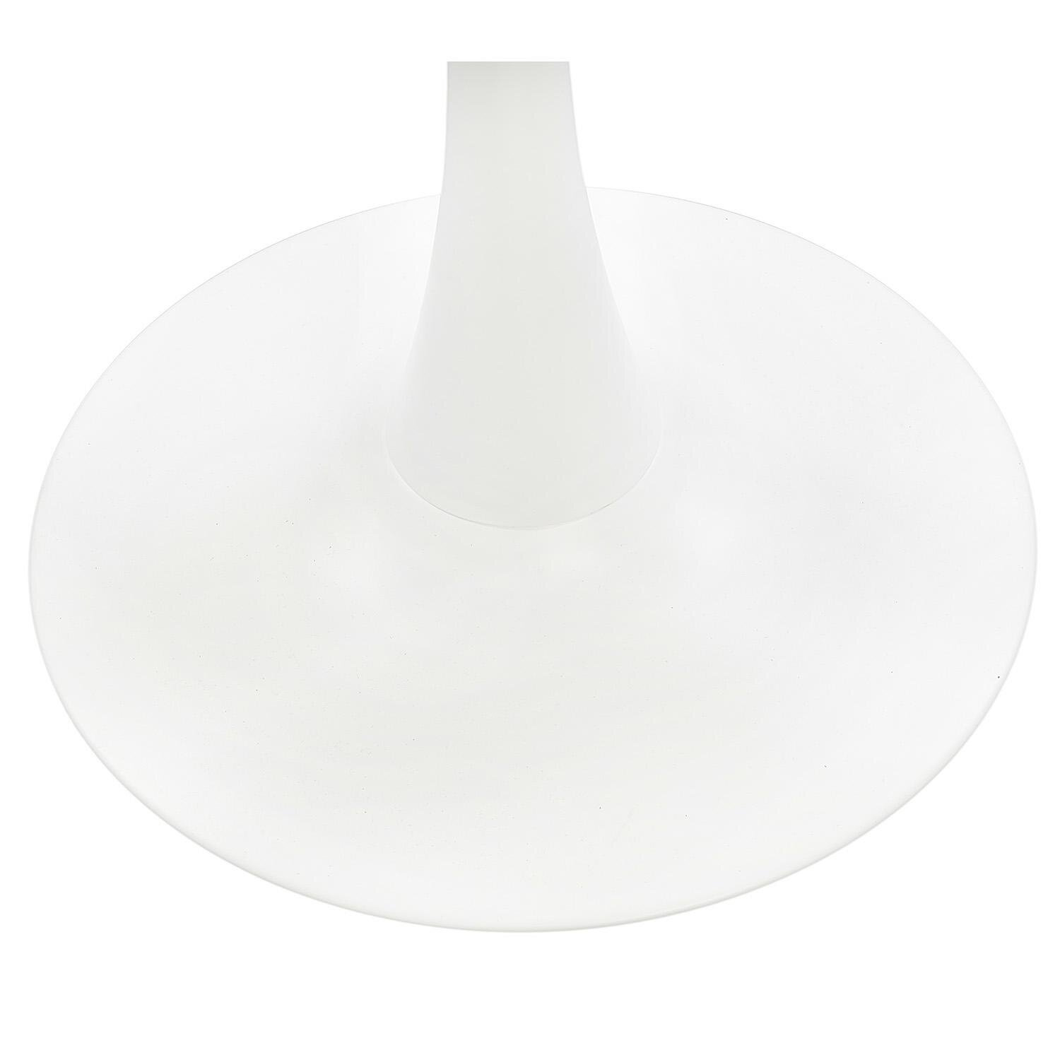 Stół okrągły 90 cm Simplet Skinny White biały nowoczesny do jadalni i kuchni na jednej nodze