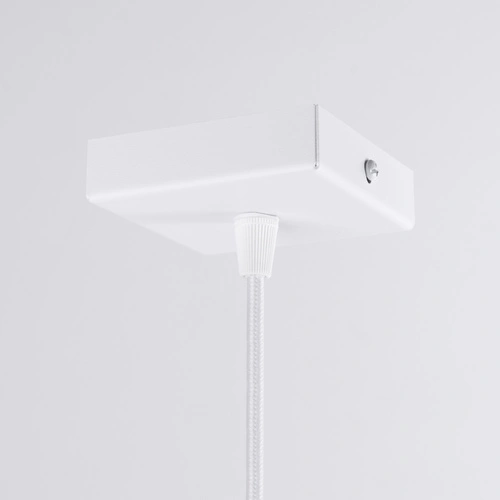 Lampa wisząca PRYSM 1 biała nowoczesna do salonu i kuchni stalowa pojedyncza 120 cm