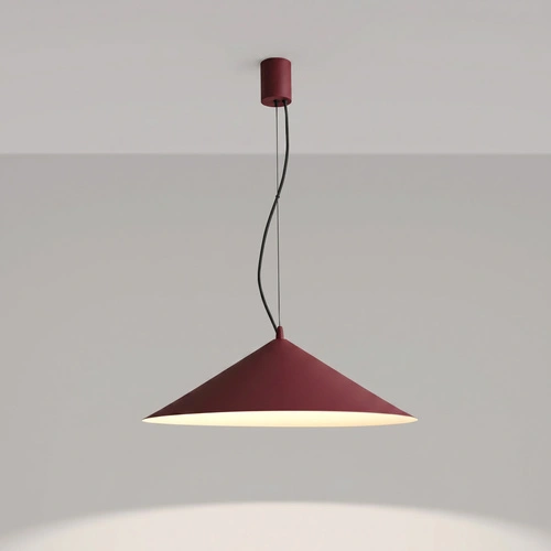 Lampa wisząca FINT burgund LED do salonu regulowana nowoczesna