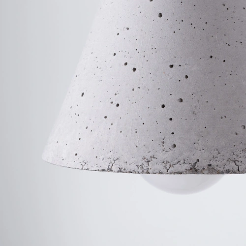 Lampa wisząca betonowa REA 1 szara nowoczesna nad stół do jadalni i kuchni SOLLUX