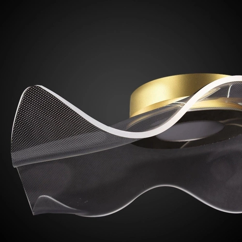 Plafon LED Velo no.2 nowoczesny złoty okrągły 50 cm do salonu i sypialni ALTAVOLA DESIGN