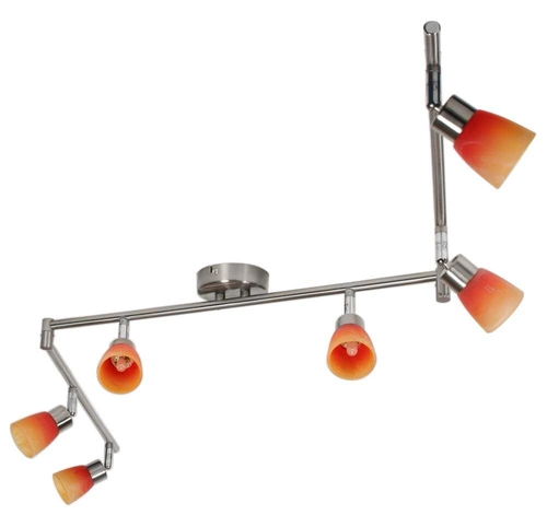 Lampa sufitowa Drops listwa 6*40W G9  nikiel mat rainbow