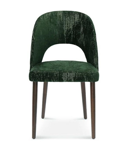 Krzesło do jadalni tapicerowane muszelka Fameg Alora dąb premium personalizowane glamour