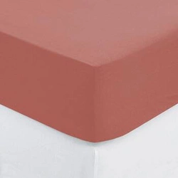 Prześcieradło z gumką 160 x 200 cm z zakładką 30 cm bawełna różowe