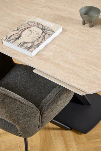 Krzesło Graham Actona tapicerowane obrotowe szare do jadalni i salonu