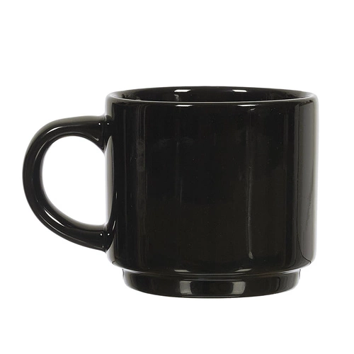 Zestaw 4 kubków ceramicznych Japandi na stojaku Intesi do kawy i herbaty multikolor