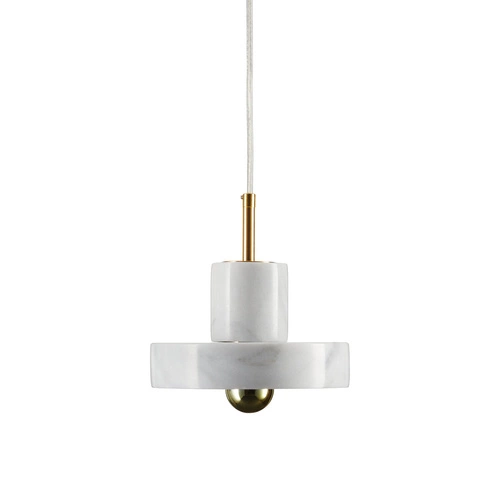 Lampa wisząca UNIVERSO marmurowo złota 18 cm do kuchni i nad stół nowoczesna