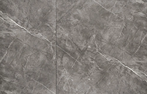 Stół rozkładany do jadalni Ariaster popielaty marmur czarne nogi 180-260 cm nowoczesny Intesi