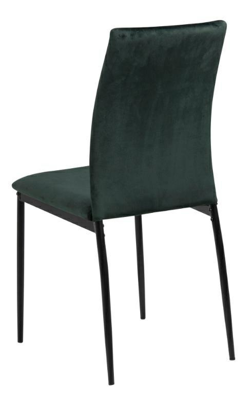 Actona Demina krzesło do jadalni tapicerowane welur zielone
