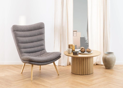 Stolik kawowy Yale okrągły 80 cm dębowy nowoczesny skandynawski do salonu Actona