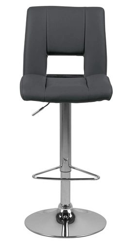 Hoker Sylvia szary tapicerowany z oparciem regulowany nowoczesny do kuchni i wyspy Actona