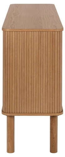 Komoda drewniana Langley dąb 160 cm nowoczesna na nóżkach z półkami do salonu Actona