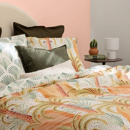 Lampka nocna Bona biała boucle do sypialni nowoczesna boho 