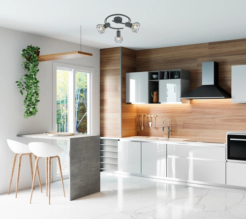 Lampa sufitowa Verve spirala 3-punktowa nowoczesna szara z regulacją do salonu