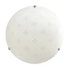 Plafon Fanusa plafon 30  chromowy 1x60W  E27 klosz biały z wzorem