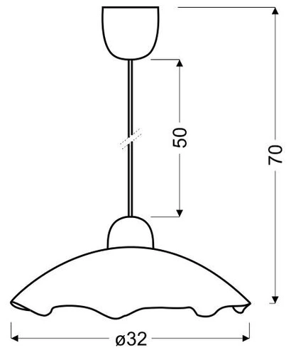 Lampa wisząca Dama 32 cm klasyczna szklana beżowa do kuchni i jadalni CANDELLUX
