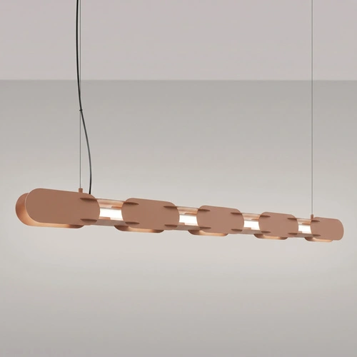 Lampa wisząca CHAIN mocca LED nad wyspę nowoczesna 158 cm