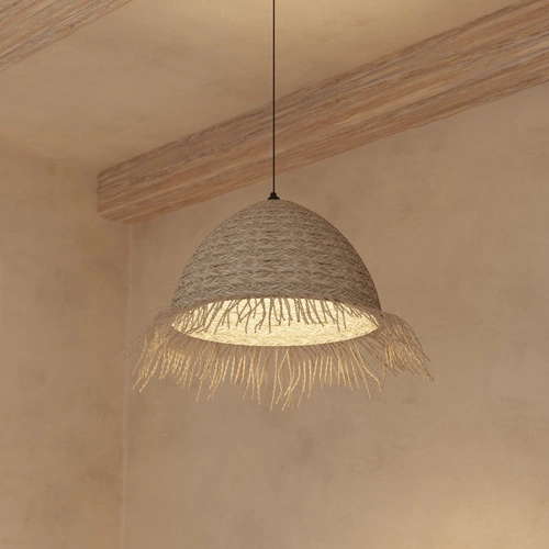 Lampa wisząca boho Sea view 56cm naturalna z trzciny do salonu lub nad stół Atmosphera