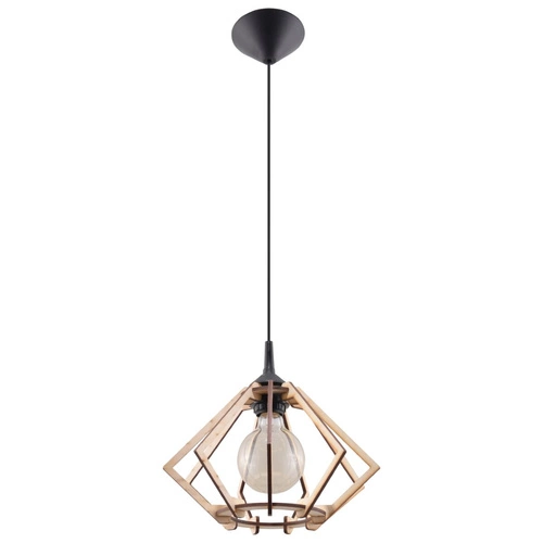 Lampa wisząca Pompelmo drewniana do salonu i kuchni nowoczesna naturalne drewno 90 cm