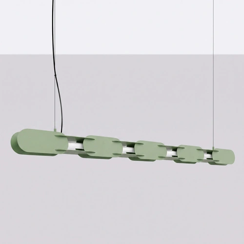 Lampa wisząca LED CHAIN 158 szałwiowa nowoczesna nad wyspę