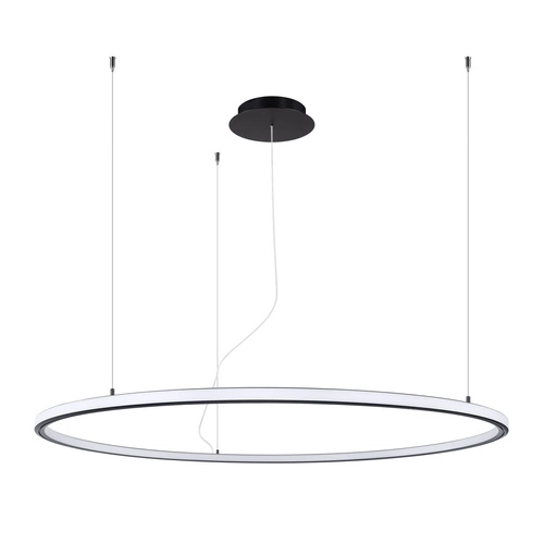 Żyrandol LED RISA 120 czarny nowoczesny do salonu i jadalni rozproszone światło