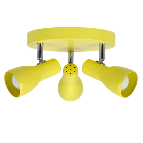 Plafon sufitowy Picardo musztardowy nowoczesny metalowy do salonu i kuchni regulowany 29 cm