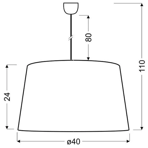 Lampa wisząca Tiger 40 1x60W E27  biało-srebrny