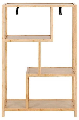 Regał na książki bambusowy Moso Actona 3 półki naturalny do salonu w stylu skandynawskim